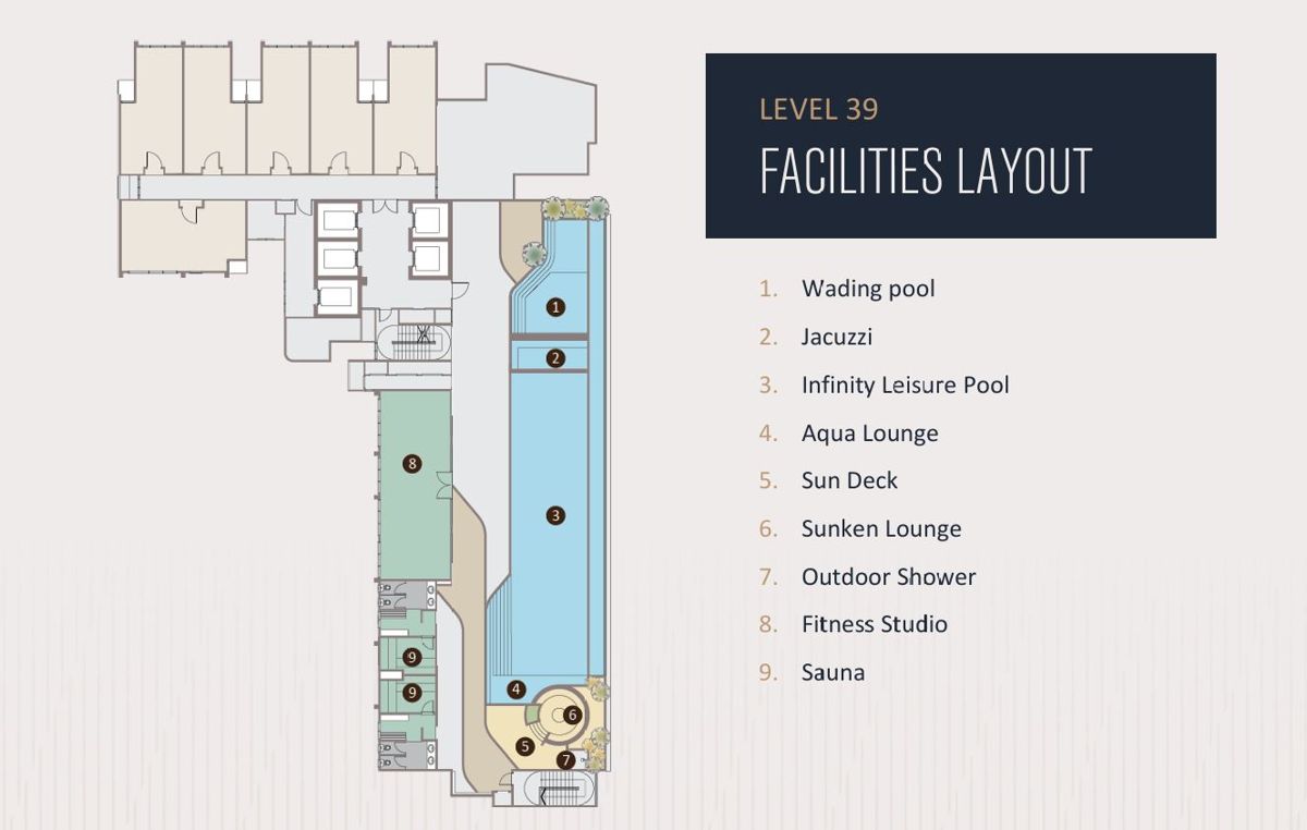 G’Vinton level 39 facilities floor plan artist impression