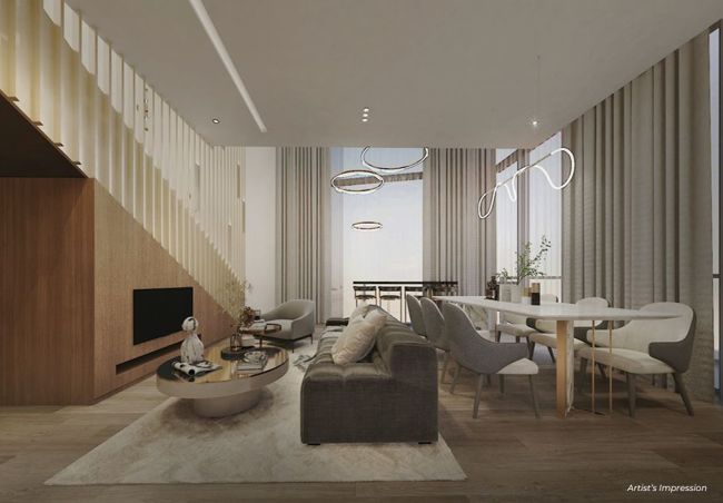 G’Vinton Duplex furnished interior artist impression 2