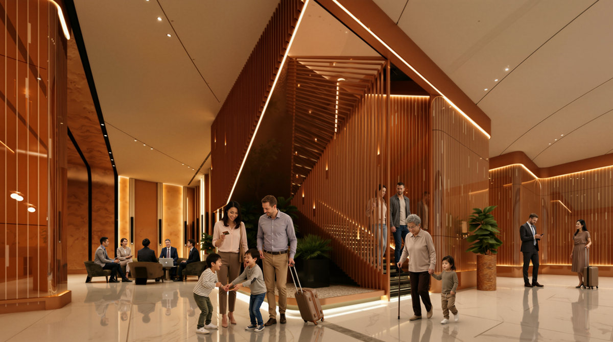 G’Vinton grand lobby to lift artist impression