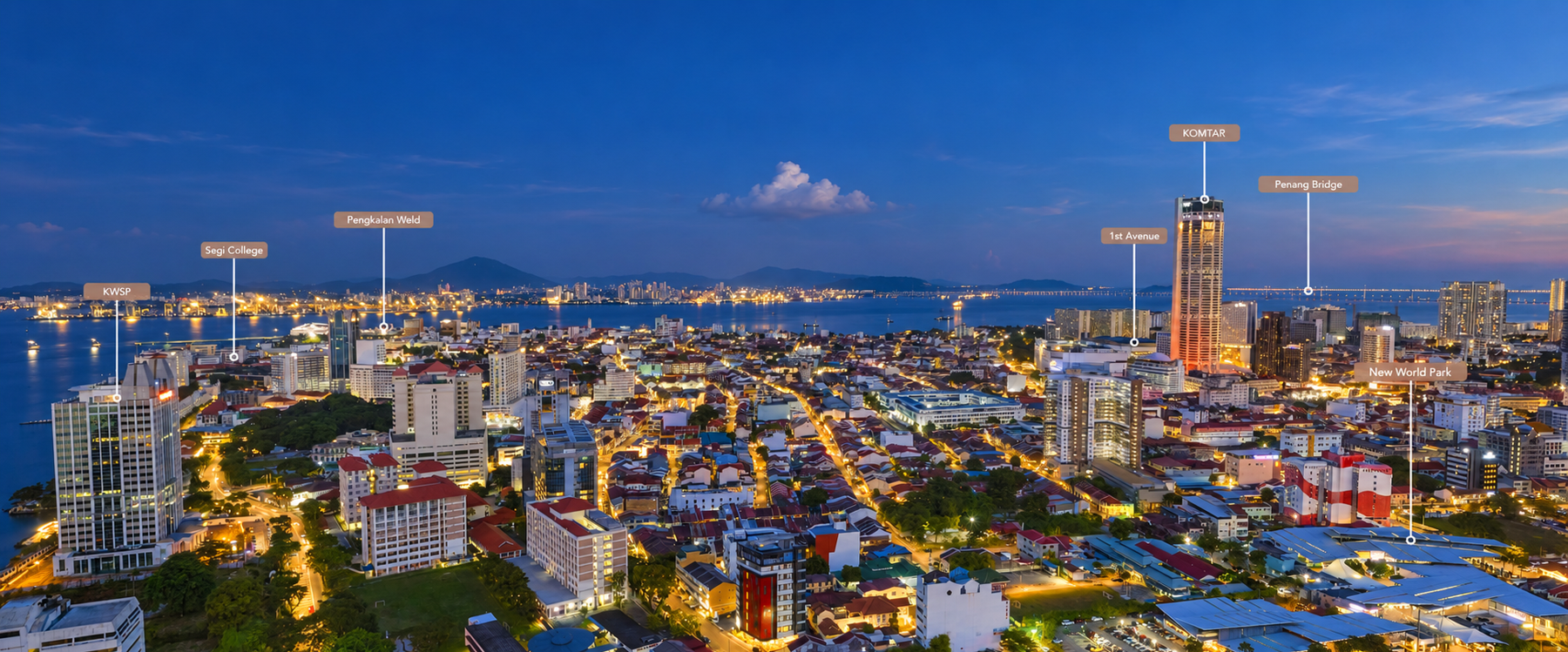 Night view from G’Vinton Level 39