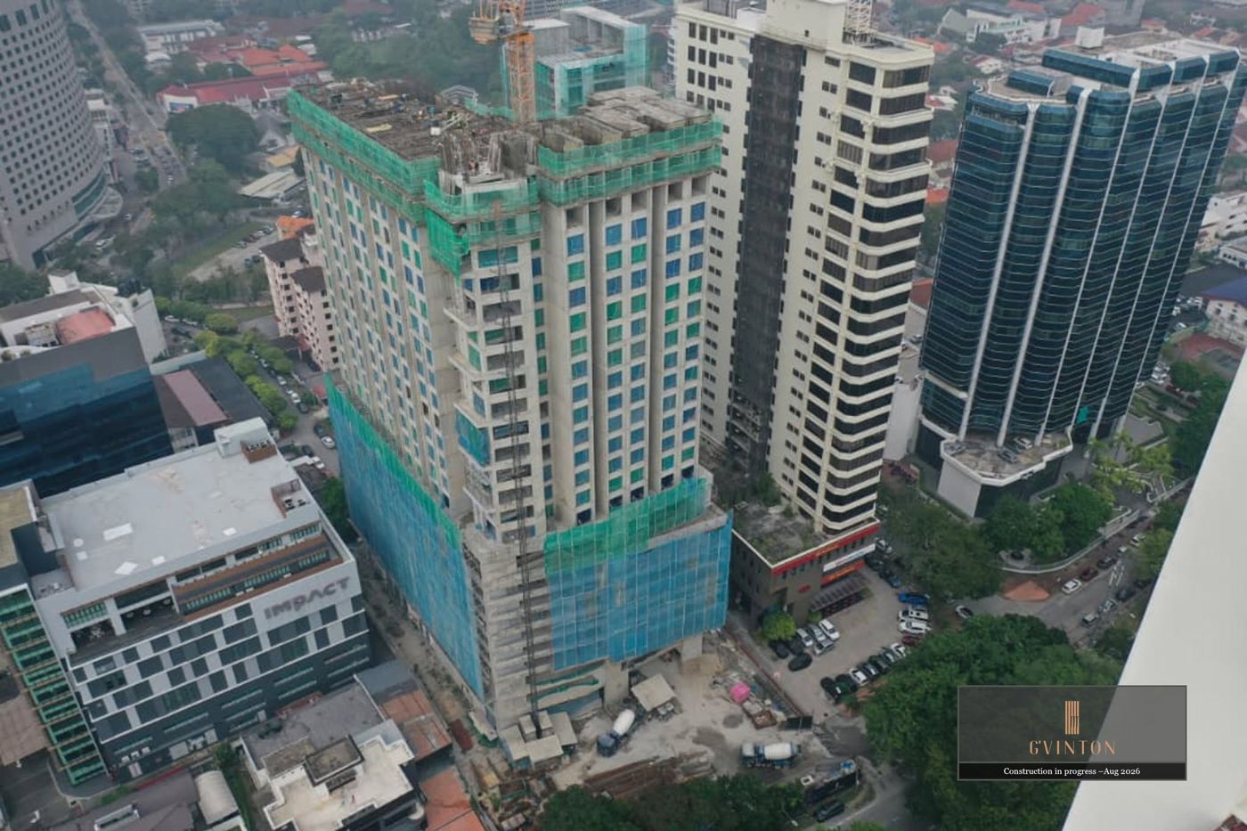 G’Vinton construction progress in August 2026, first view