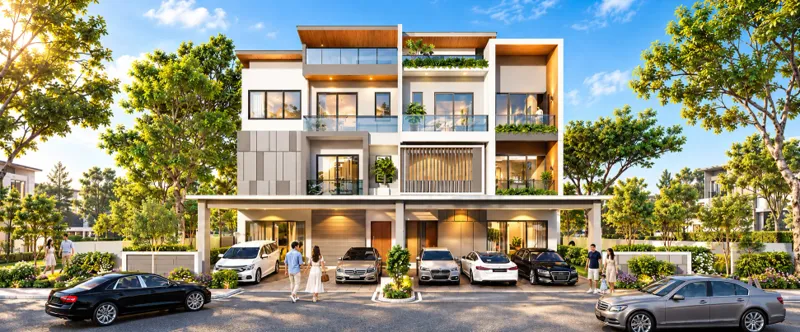 Double Tree Residences building facade — Developer artist impression