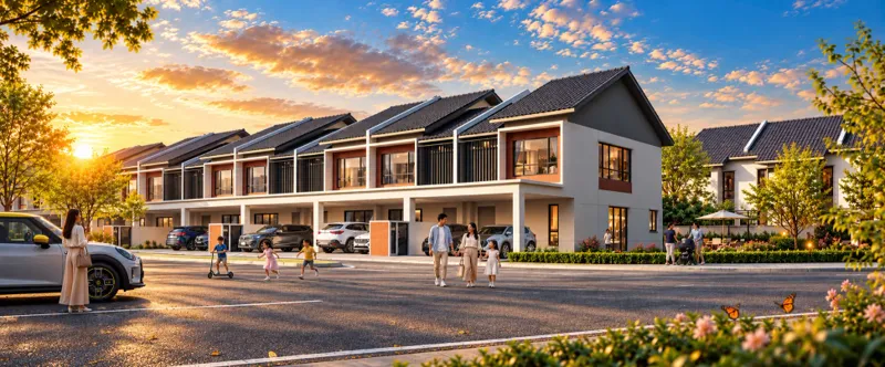 Embun Hills building facade — Embun Hills landed-home facade artist impression from the supplied project material