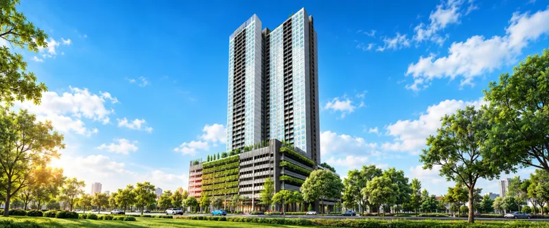 Grains Residences building facade — Building exterior or project masterplan from the supplied or official project material