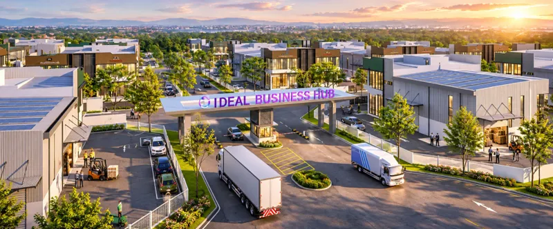 Ideal Business Hub @ Bertam building facade — Developer artist impression