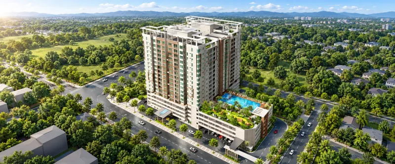 Primero Heights building facade — Building exterior or project masterplan from the supplied or official project material