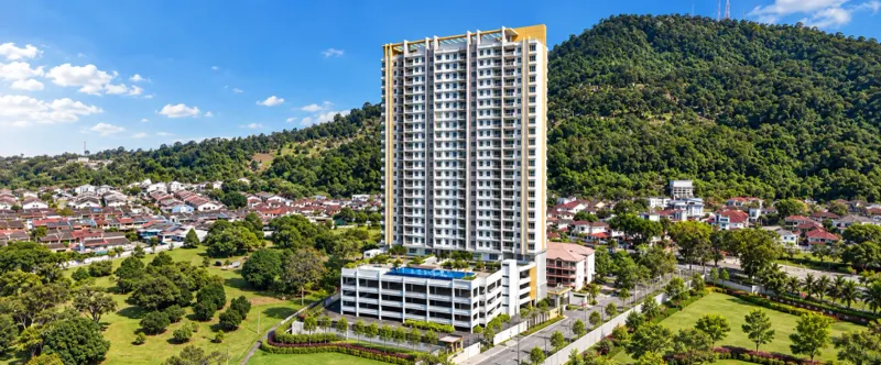 The Retreat Condominium building facade — Building exterior from the supplied project material