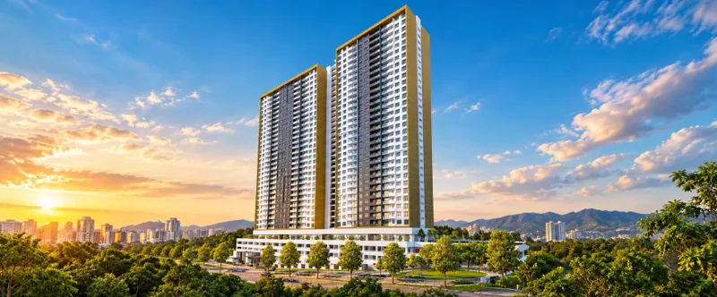 The Terraces building facade — The Terraces completed condominium exterior