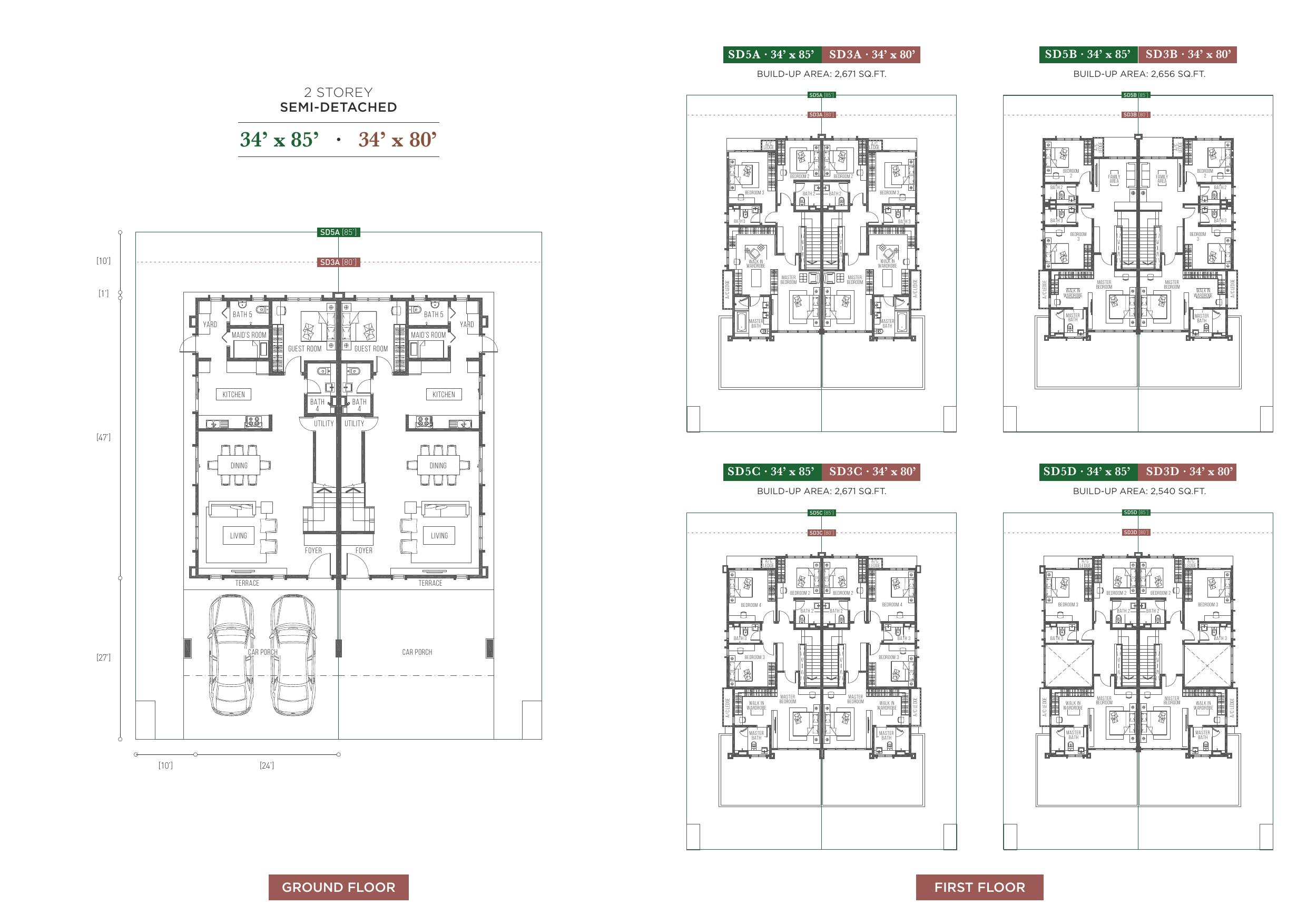 Eco Beldon semi-detached home floor plans