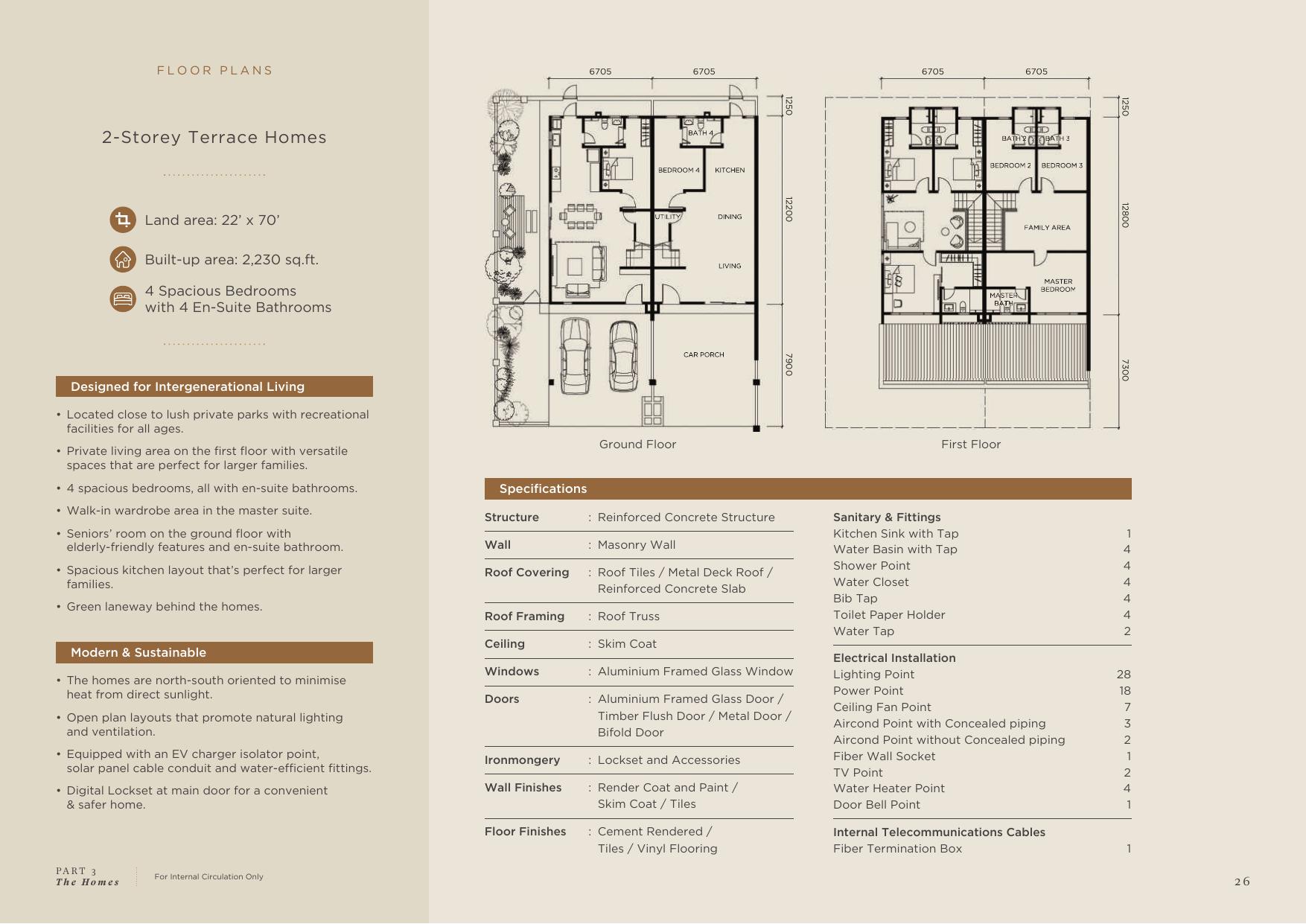 Embun Hills terrace home floor plan