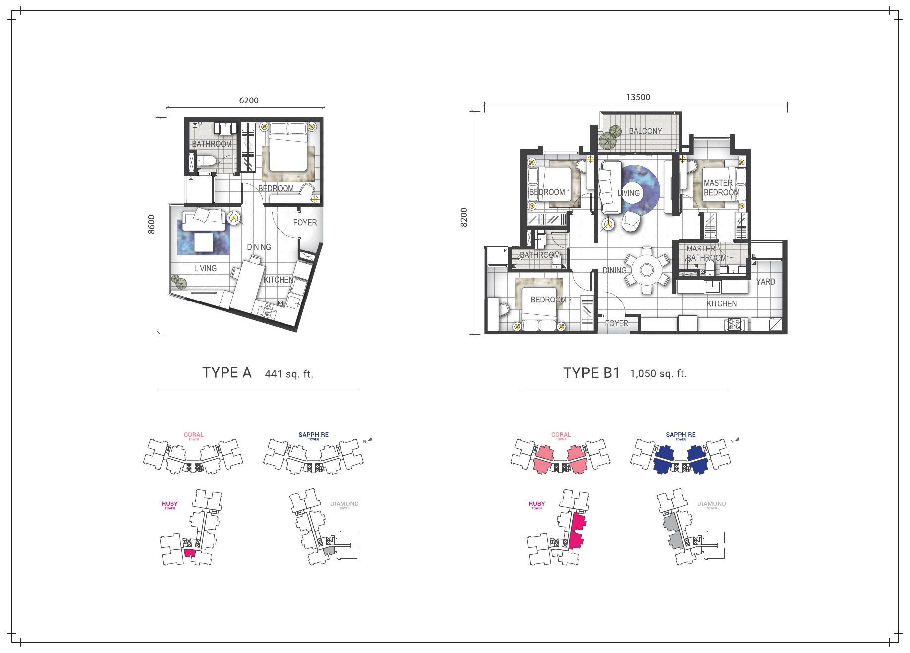 Gem Residences unit floor plans