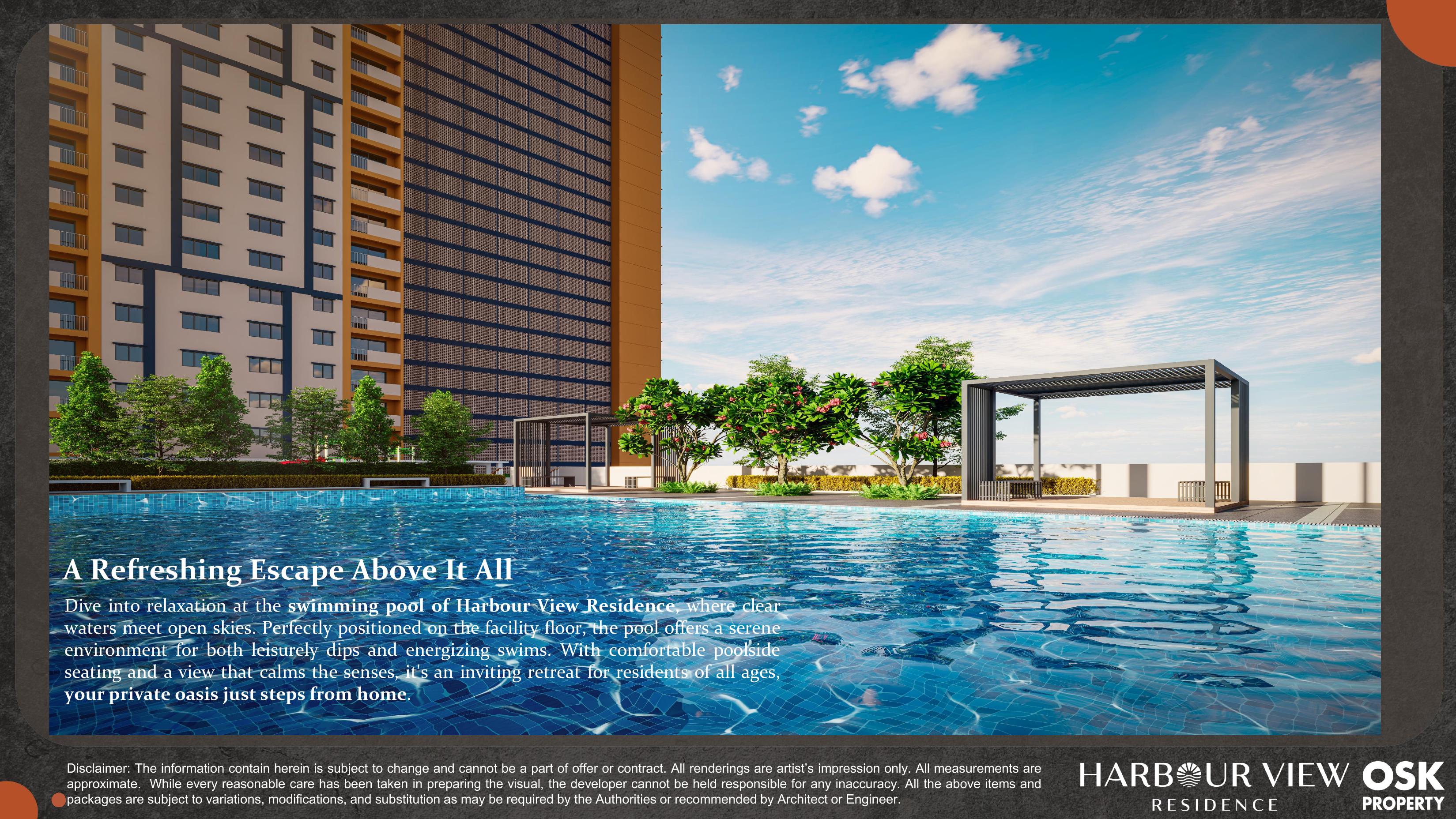 Harbour View Residences — Pool and recreation deck