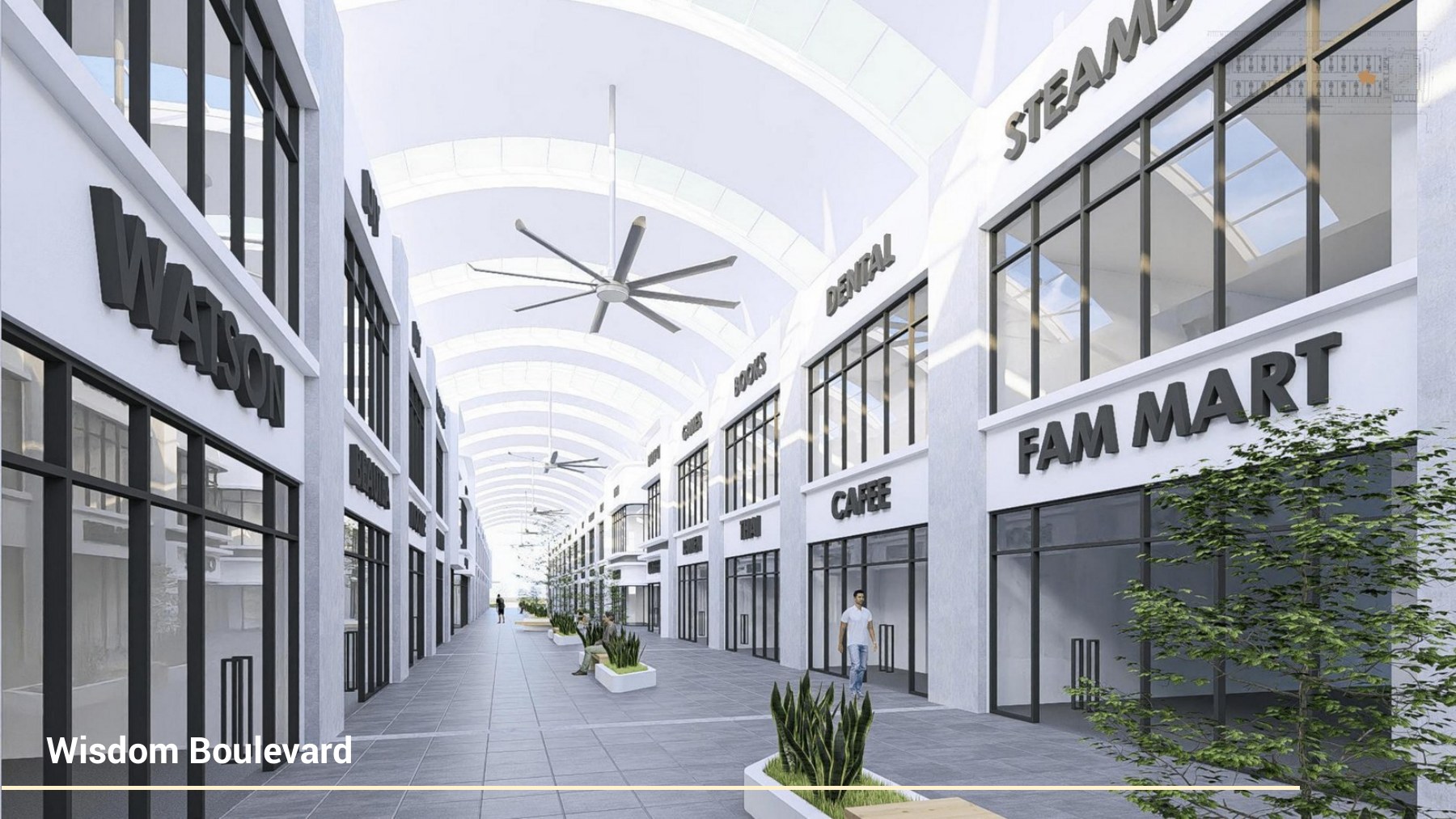 Wisdom Boulevard — Covered boulevard frontage