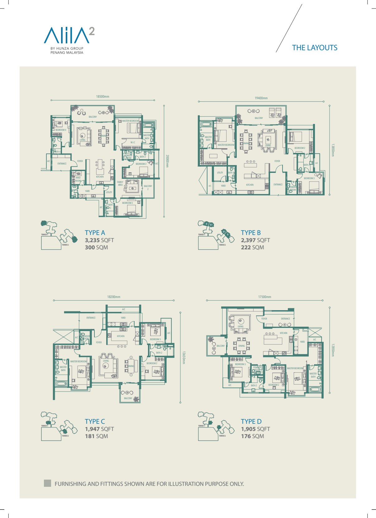 Alila 2 standard unit floor plans