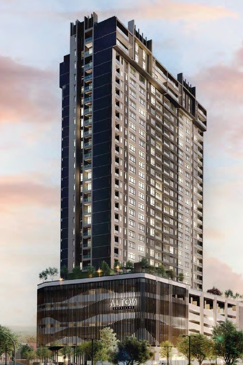 Alton Skyvillas building facade — Alton Skyvillas building facade artist impression from project listing