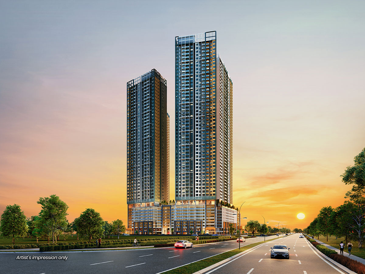 Andabreeze Residences building facade — Developer facade artist impression