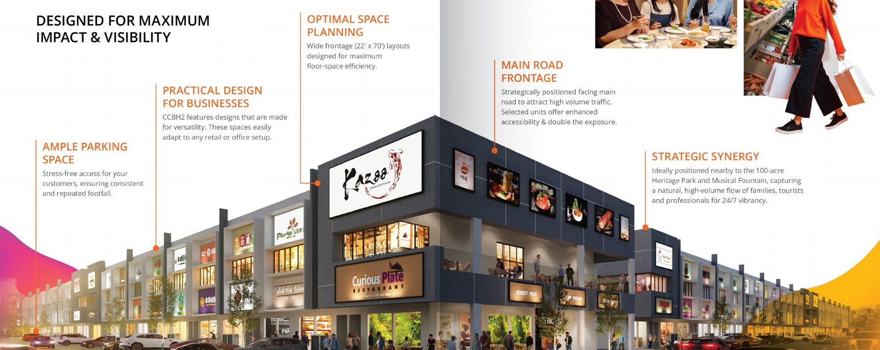 City Centre Business Hub 2 — Shop-office streetscape