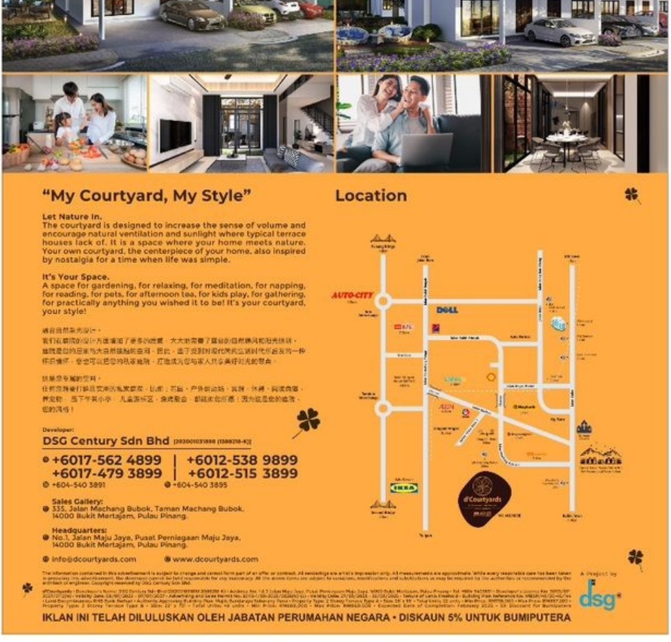 d'Courtyards supplied home layouts
