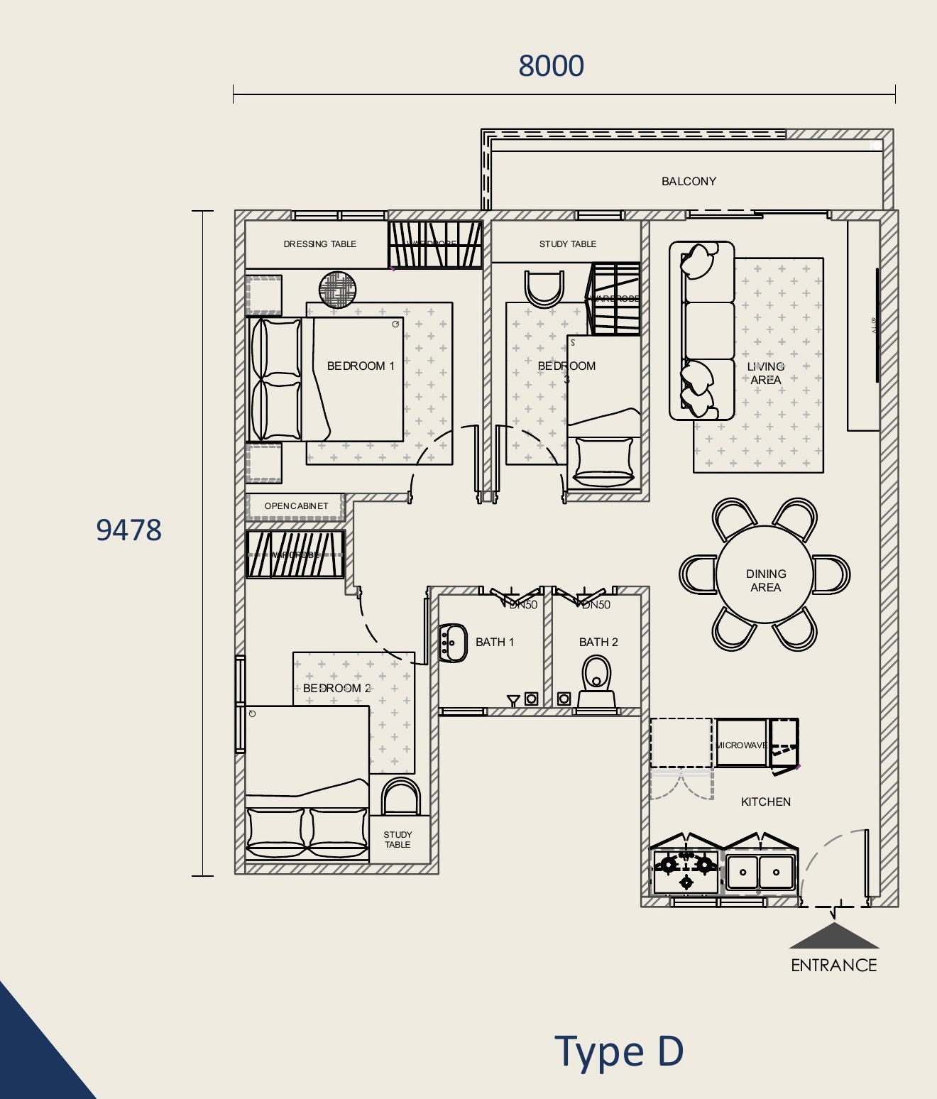 D’Tiara Type D floor plan