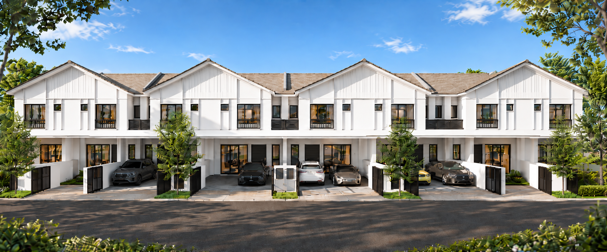 Everine @ Eco Sun building facade — Everine @ Eco Sun terrace-home artist impression from the PropIn Project Library