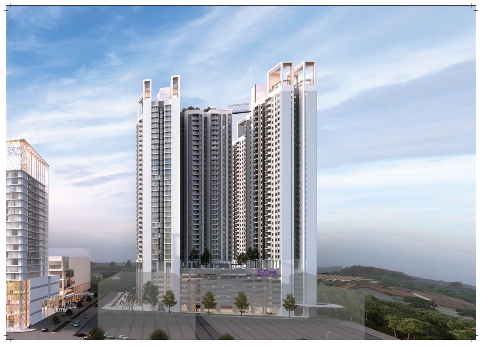Gem Residences building facade — Gem Residences tower facade artist impression from the supplied project material