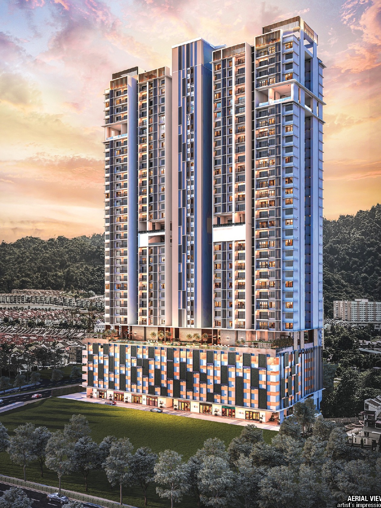Goodwood Residences — Tower and poolside exterior