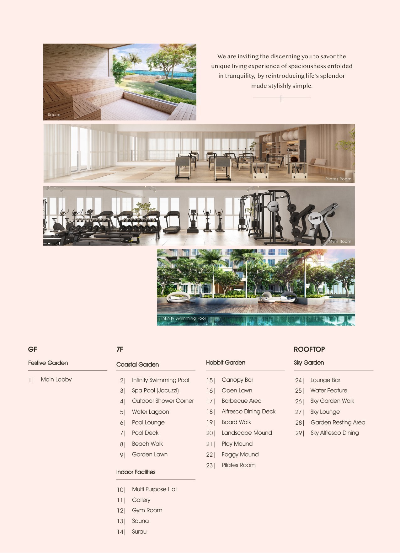 Grains Residences — Themed facilities and gardens