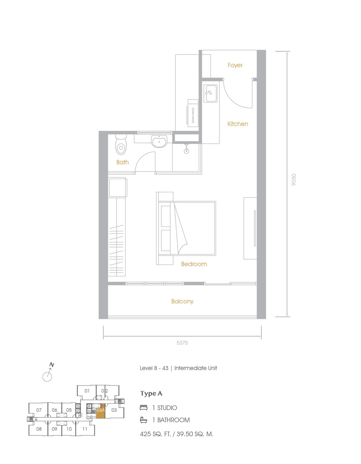 Grains Residences Type A floor plan