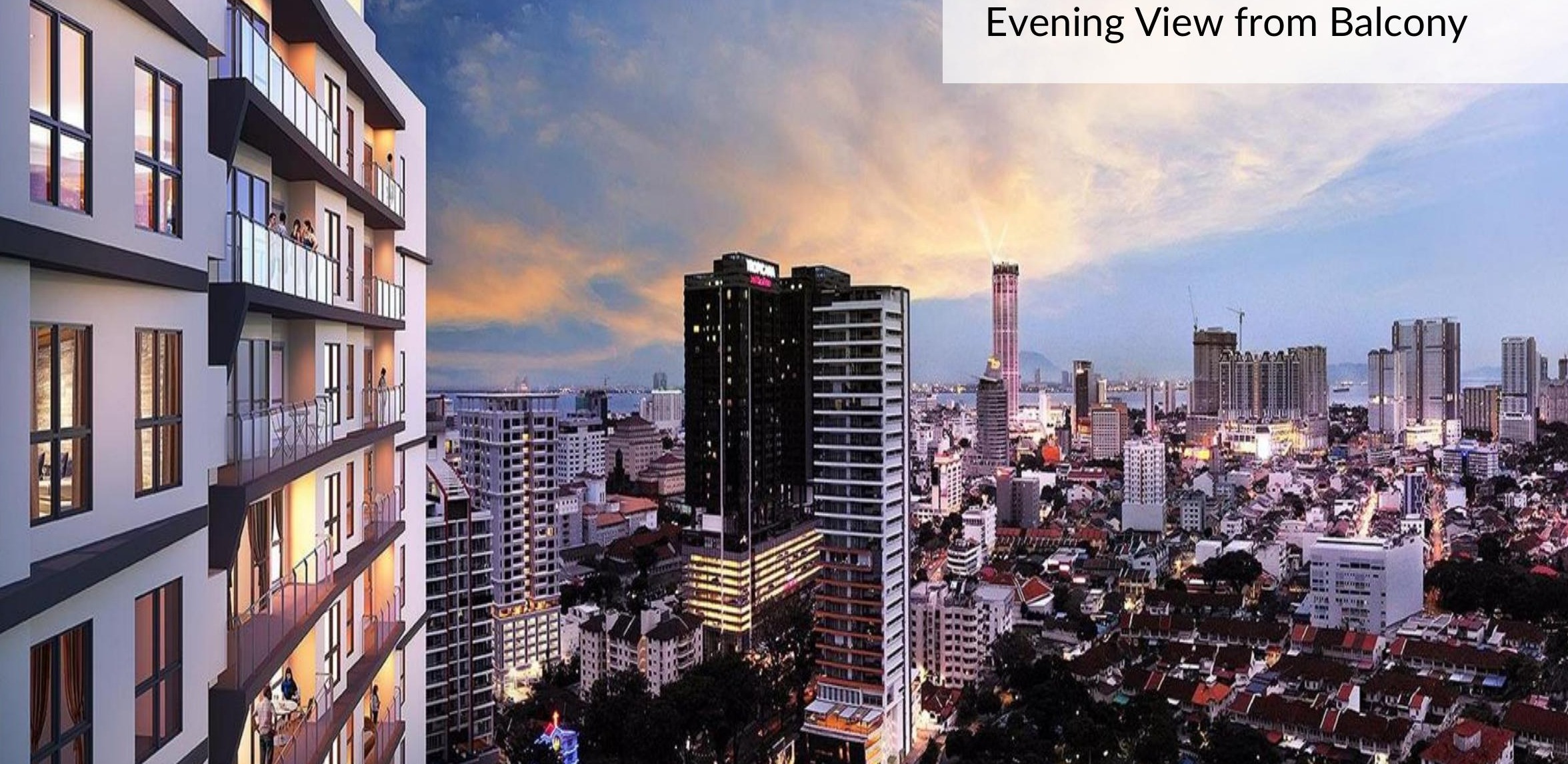 Green City Residences — Evening balcony and city outlook