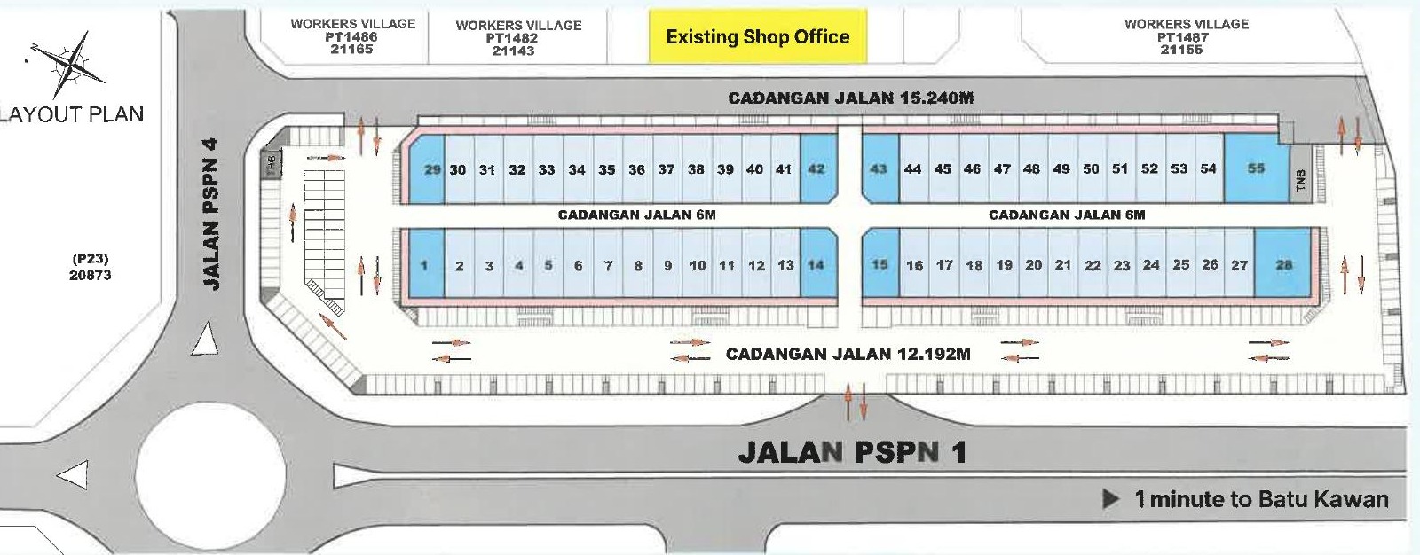 HI World City — Commercial lot site plan