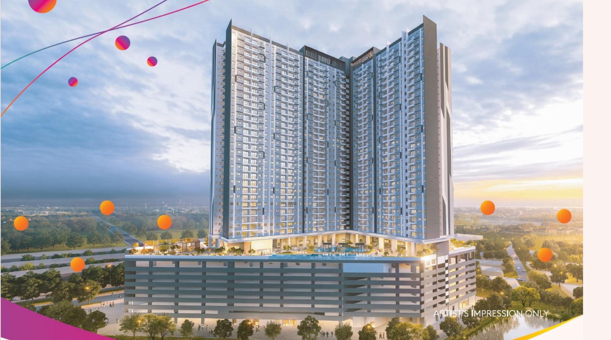 Iconic Harmony building facade — Developer’s artist impression