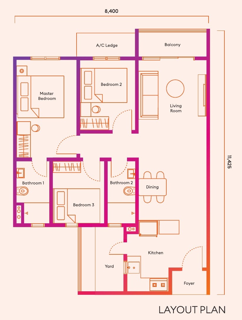 Iconic Harmony Standard layout floor plan
