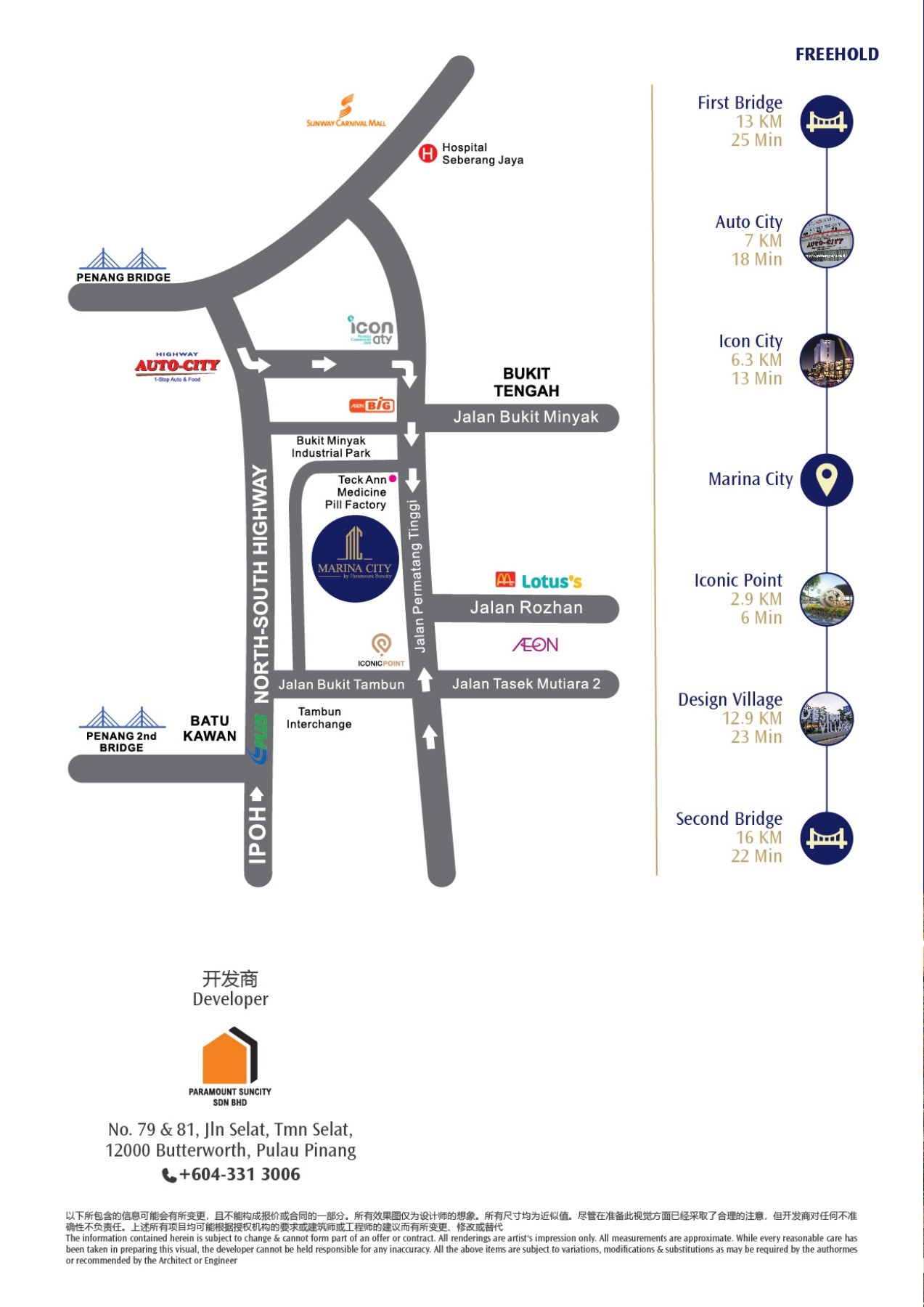 Marina City — Location and access plan