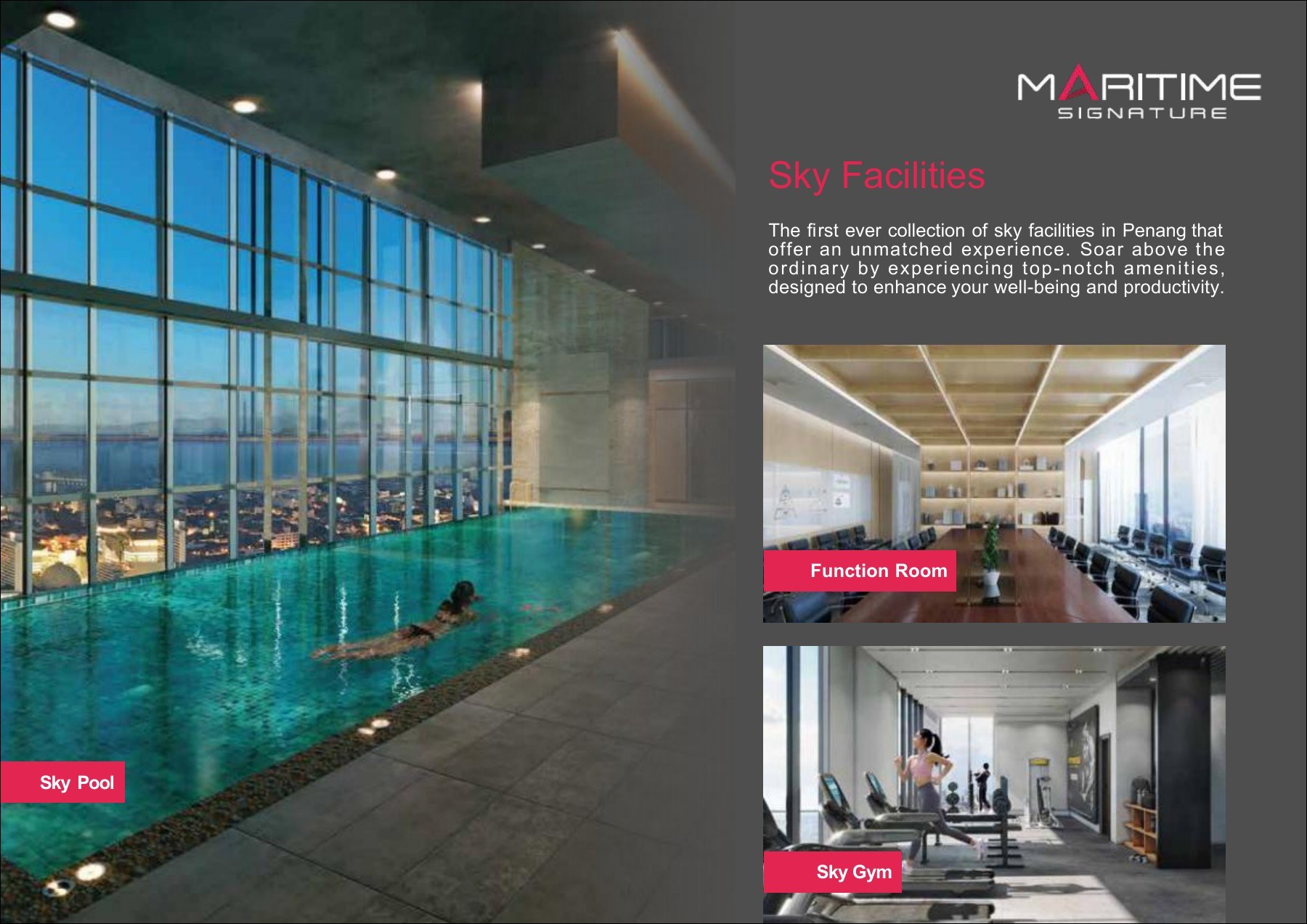 Maritime Signature — Sky infinity pool and gym