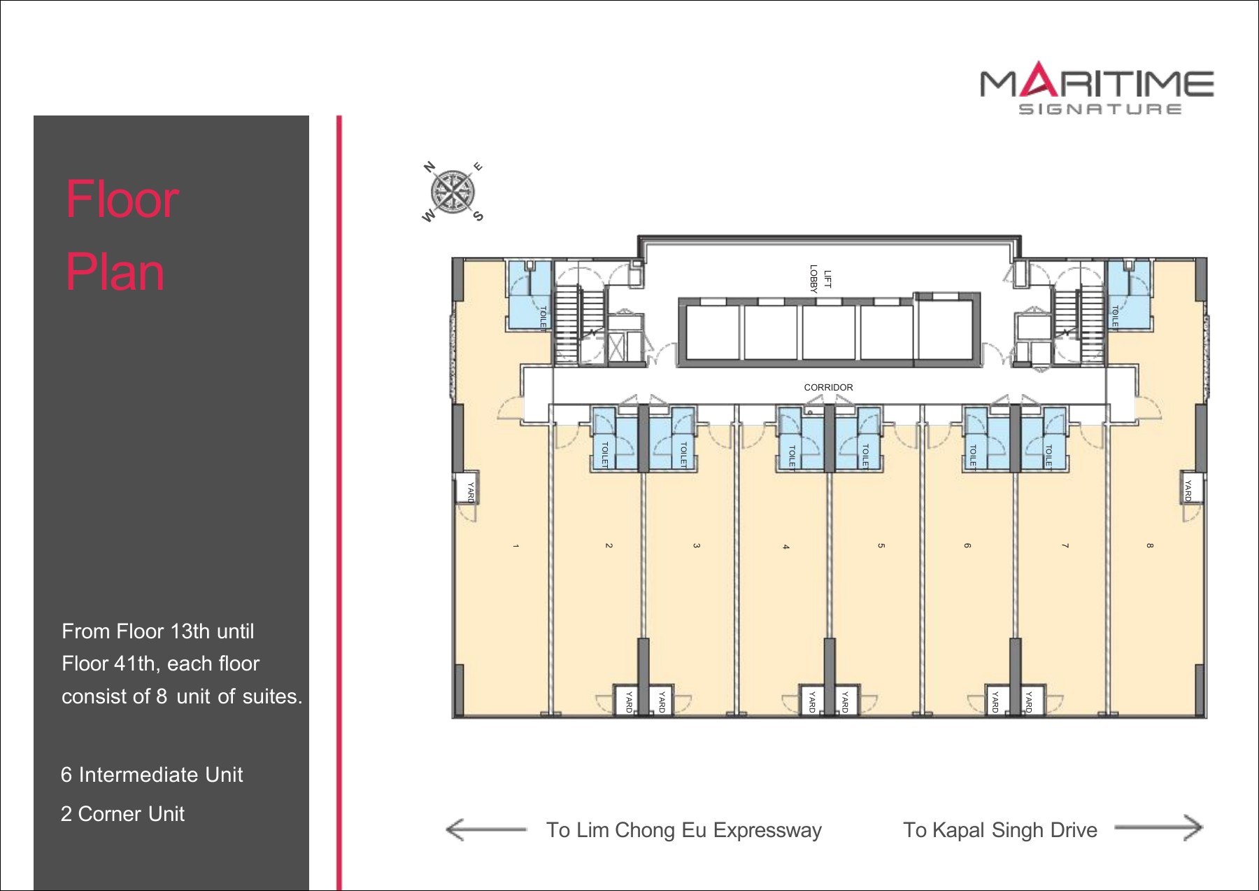 Maritime Signature — Typical suite floor plan