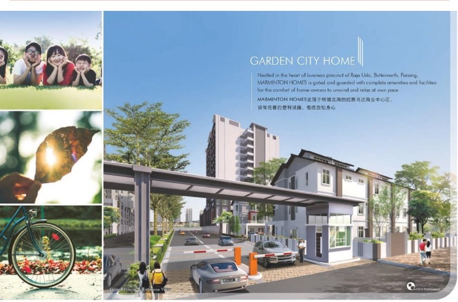 Marminton Homes @ Raja Uda — Guardhouse and landed-home arrival