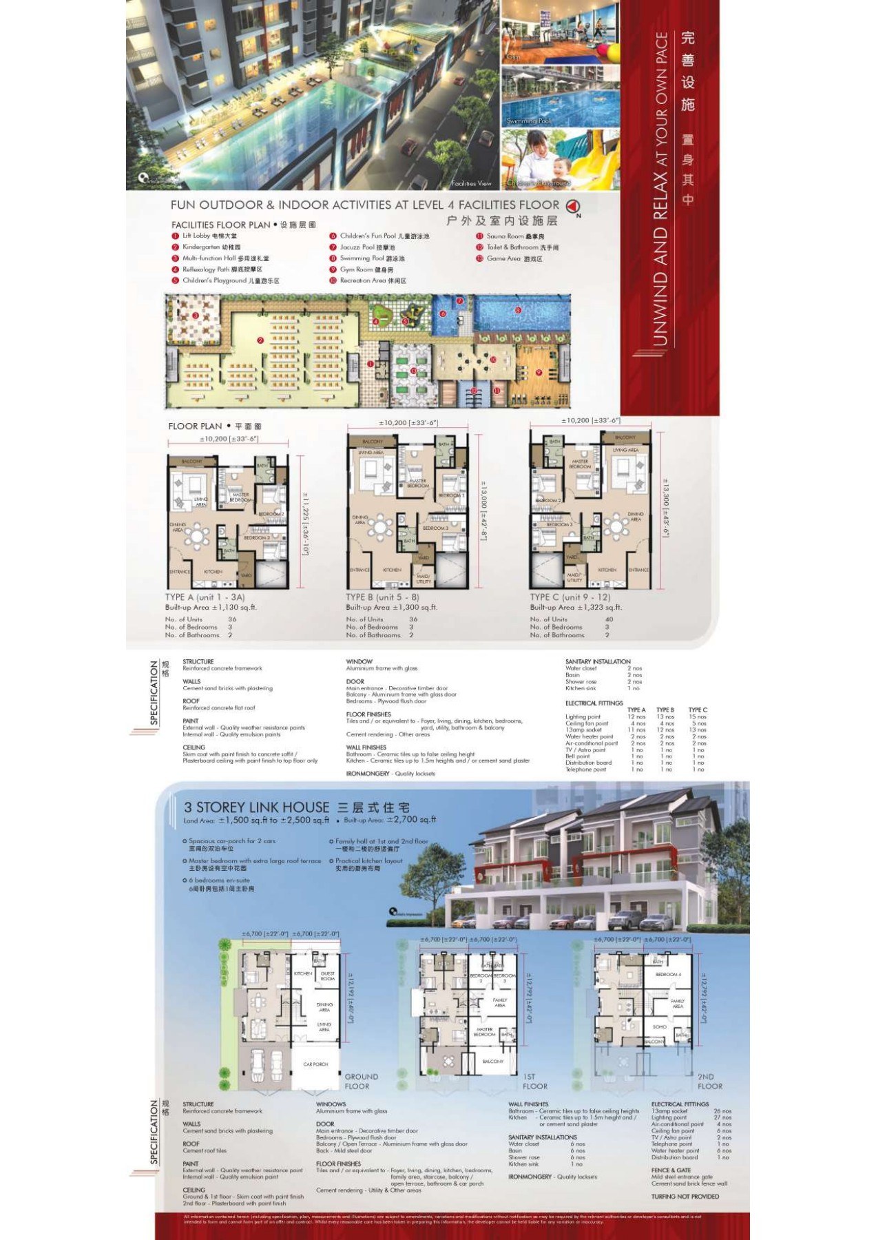 Marminton Homes @ Raja Uda — Facilities and residential planning