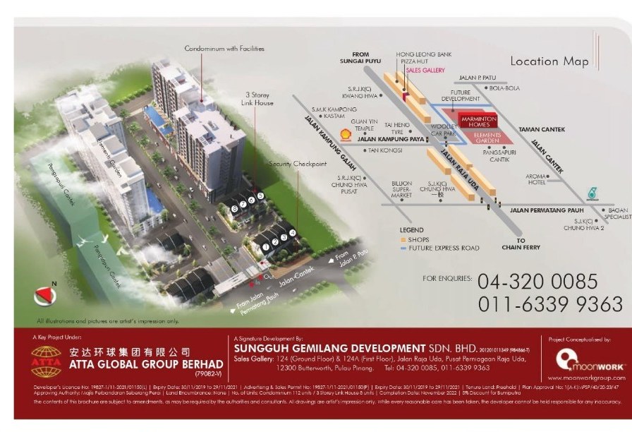 Marminton Homes @ Raja Uda — Site and Raja Uda location plan
