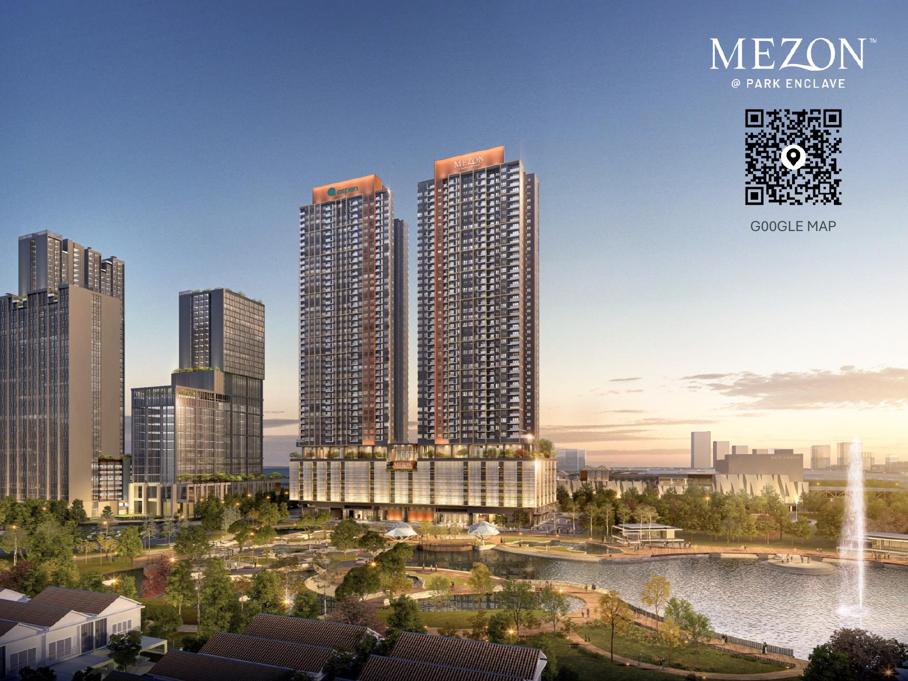 Mezon @ Park Enclave building facade — Mezon at Park Enclave towers artist impression