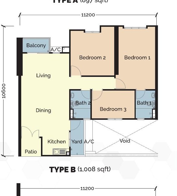 Montview Residences Type B floor plan