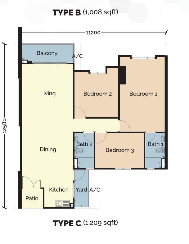 Montview Residences Type C floor plan