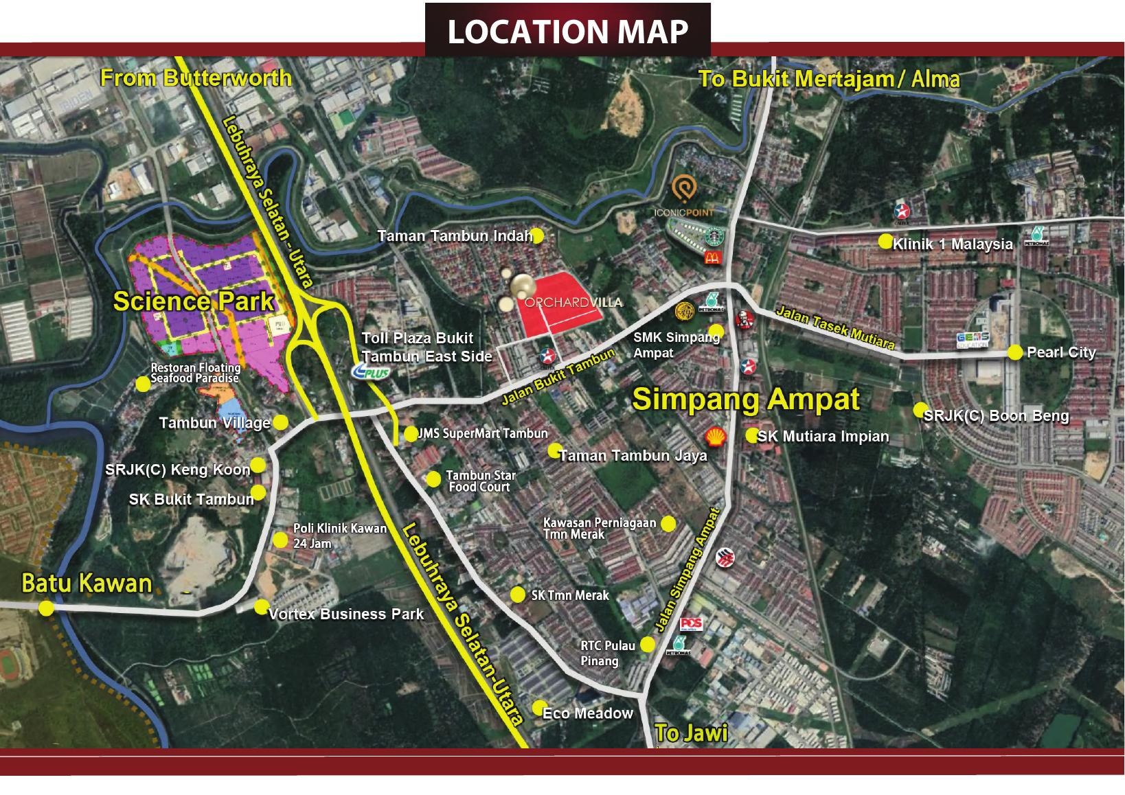 Orchard Villa — Bukit Tambun location plan