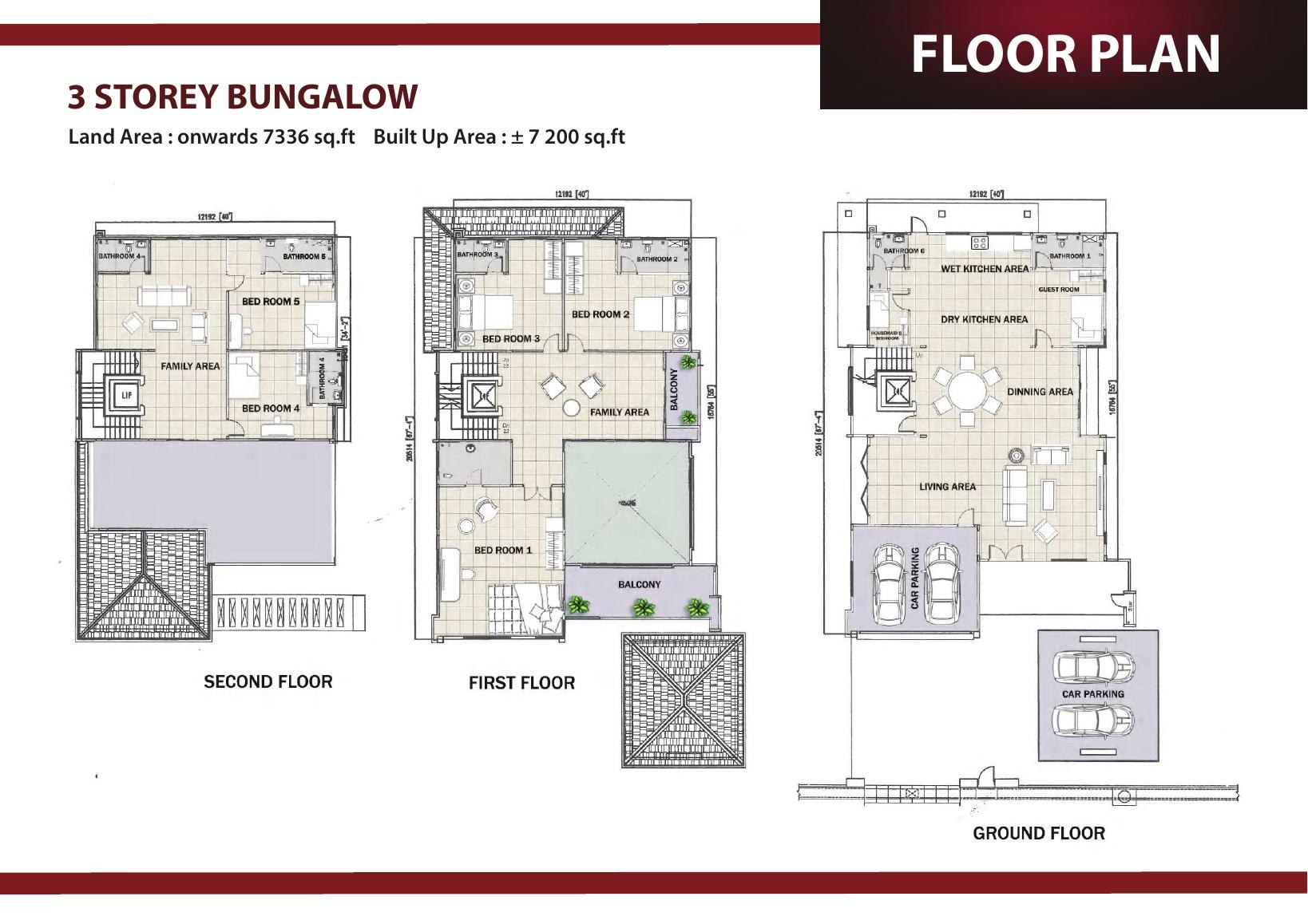 Orchard Villa Phase 2 three-storey floor plan