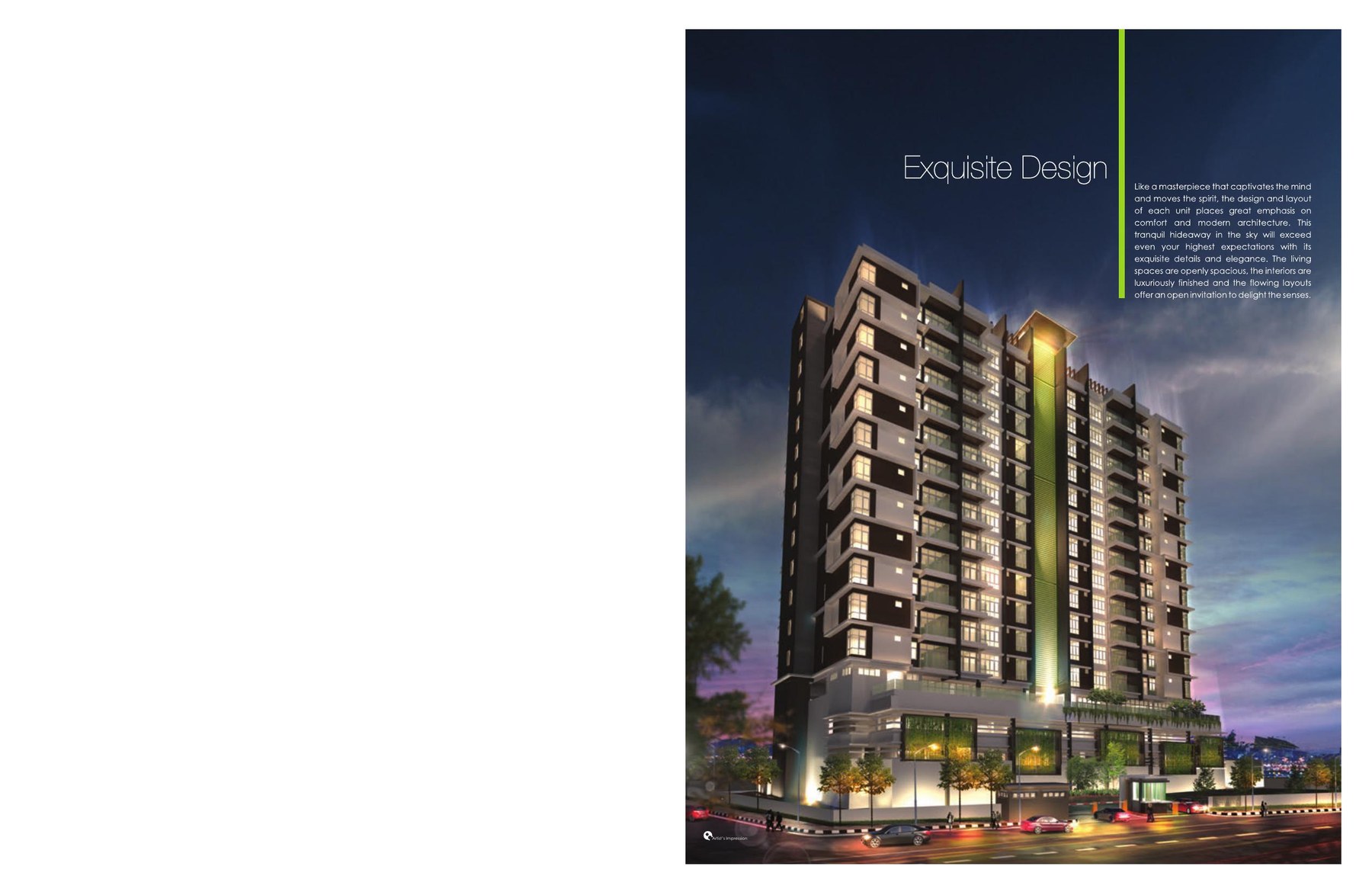 Paradigm Suites building facade — Building facade shown in the supplied or developer project material
