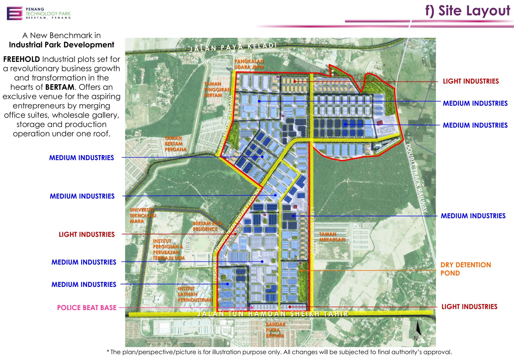 Penang Technology Park masterplan and zoning