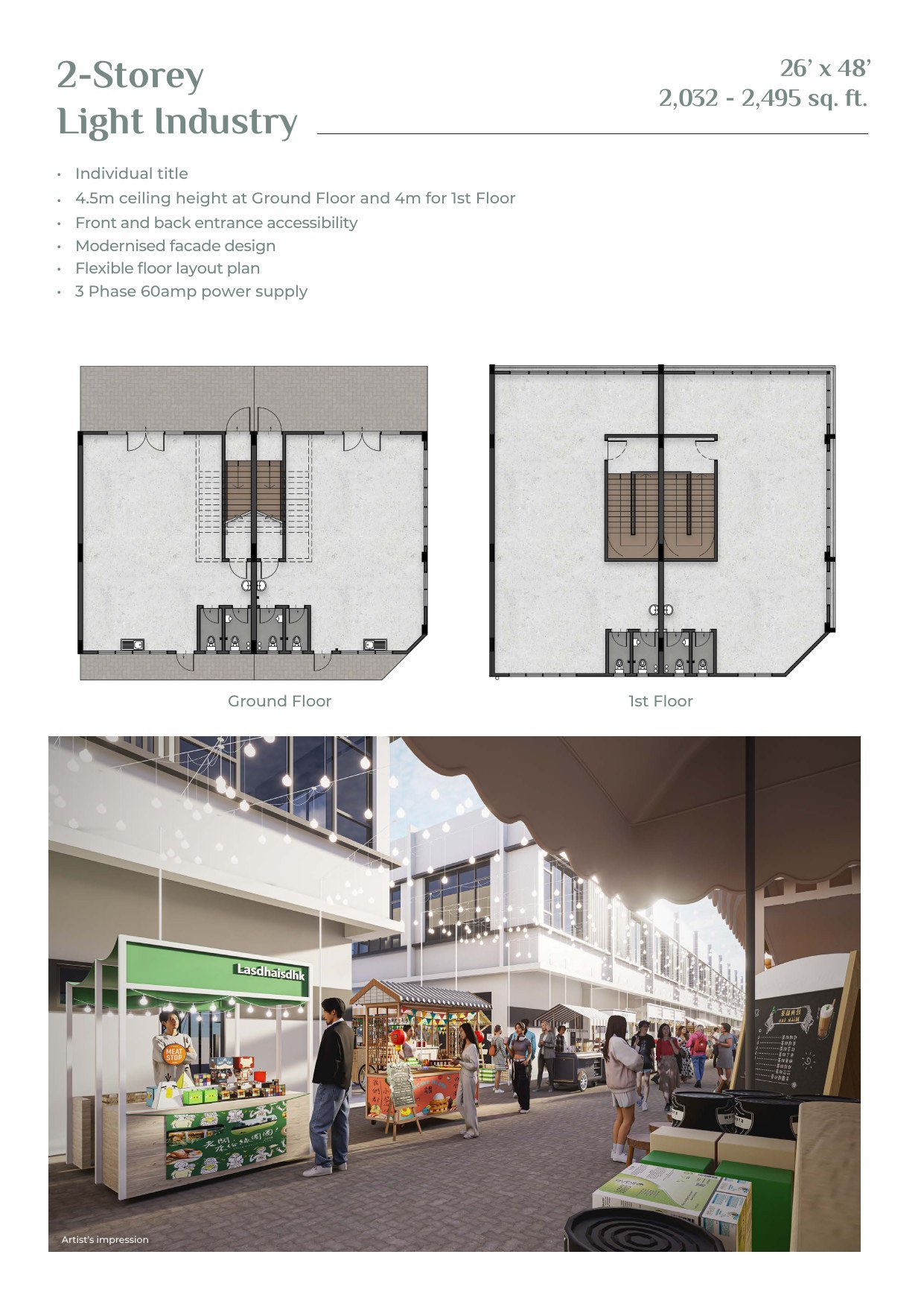 Puncak City light-industrial floor plan
