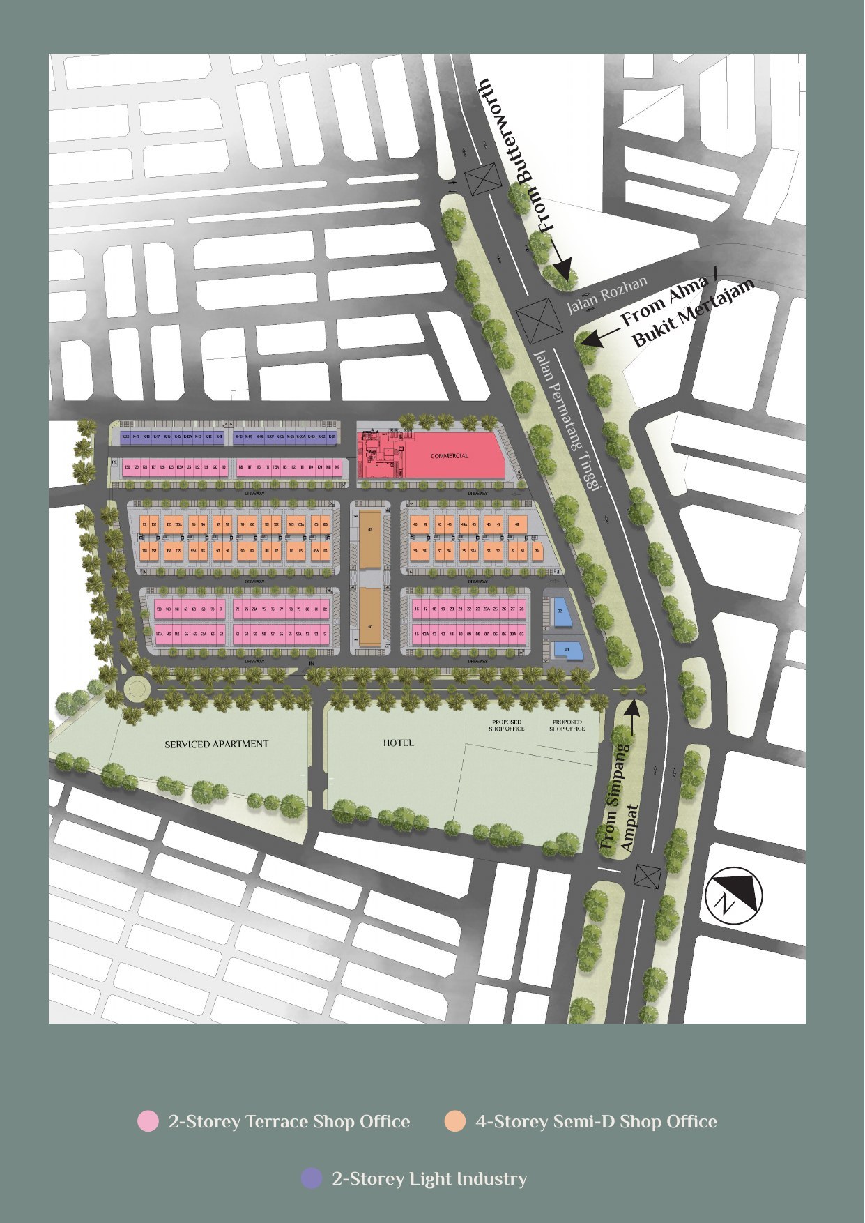 Puncak City @ Juru South — Integrated retail-park site plan