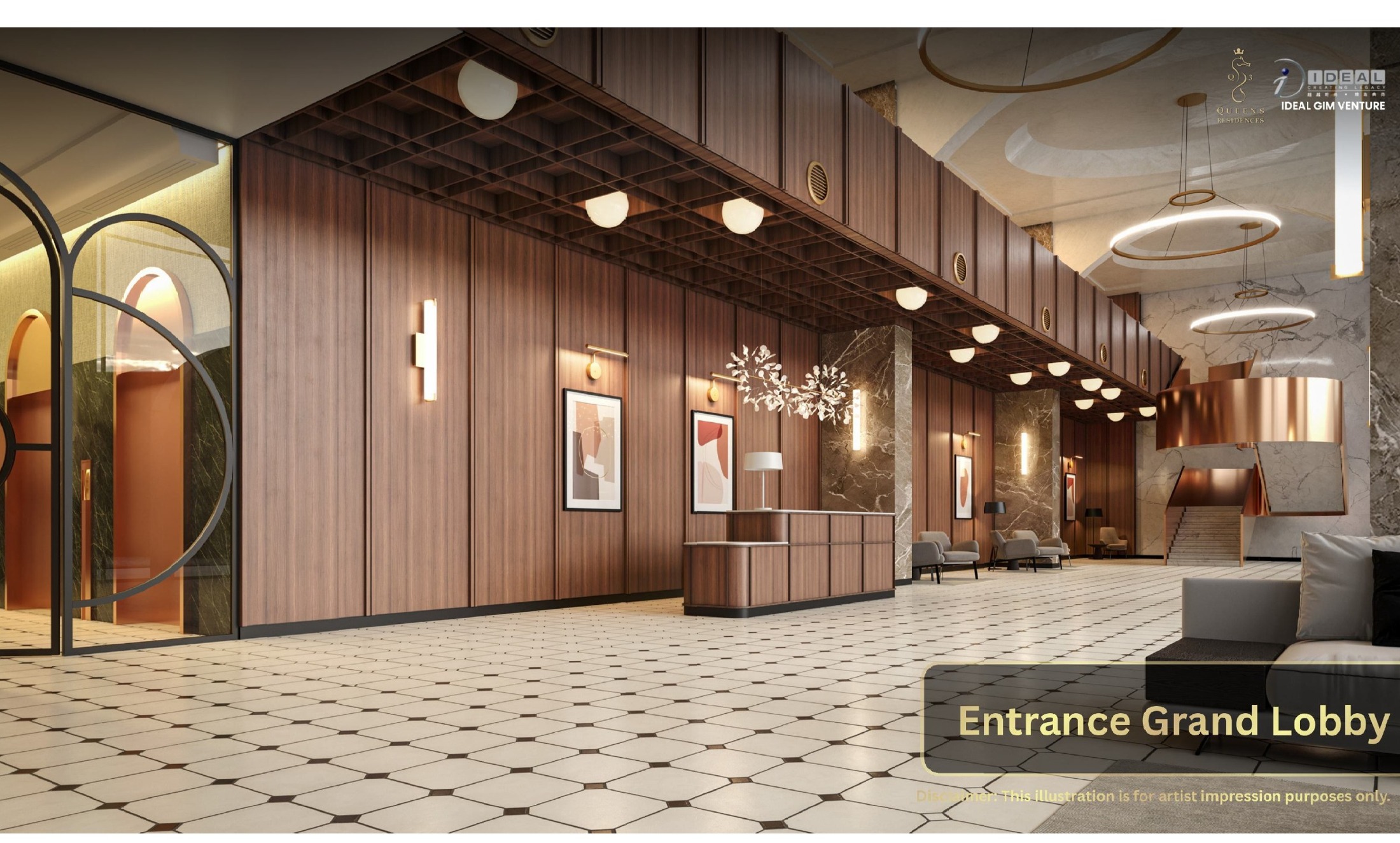 Queens Residences Q3 — Grand entrance lobby