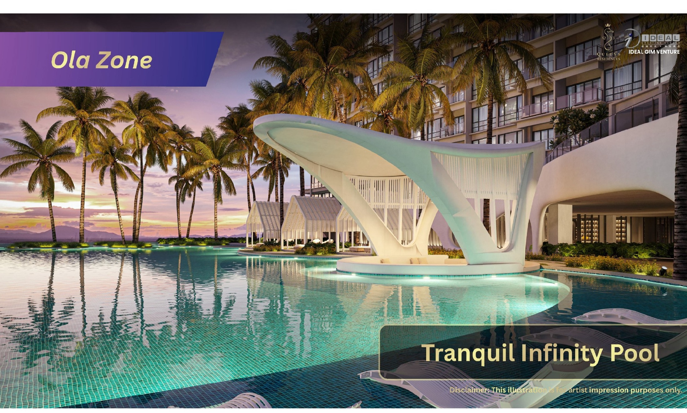 Queens Residences Q3 — Tranquil infinity pool