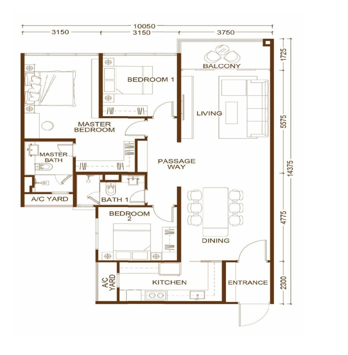 Queens Residences Q3 Type C floor plan